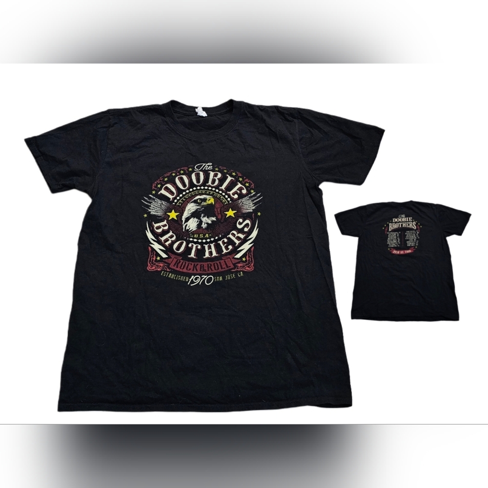 Doobie Brothers 2018 US Tour Concert T-Shirt Large Michael McDonald Rock & Roll